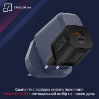 Зарядний пристрій Promate 33W USB-C + USB-A (powerport-33.black) - 3