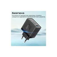 Зарядний пристрій Promate powerport-45 2xUSB-C PD + USB-A QC 45W Black (powerport-45.black) - 5