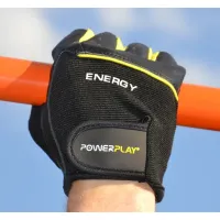 Рукавички для фітнесу PowerPlay 9058 Energy чорно-жовті M (PP_9058_M_Energy) - 10