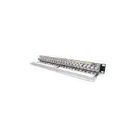Патч-панель 19" 24хRJ-45 FTP 1U cat.6A, w Organizer PiPo (PP247191UFTP) - 2