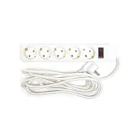 Мережевий фільтр живлення PowerPlant 3 м, 5 розеток, евростандарт (JY-1056/3) (PPSA10M30S5B) - Зображення 1