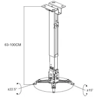 Кронштейн до проектора Charmount PRB63-100 Black - Зображення 2