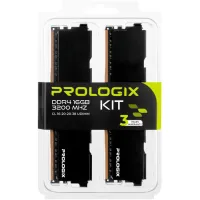 Модуль пам'яті для комп'ютера DDR4 16GB (2x8GB) 3200 MHz Black Prologix (PRO16GB3200B4K) - 6