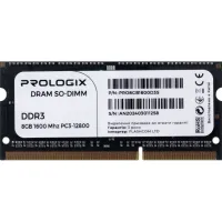 Модуль пам'яті для ноутбука SoDIMM DDR3 8GB 1600 MHz Prologix (PRO8GB1600D3S) - 1