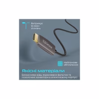 Кабель мультимедийный DisplayPort M to HDMI M 2.0m Promate (prolink-dp200.black) - Image 6