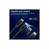 Кабель мультимедійний HDMI M to HDMI M 10.0m V2.0 black Promate (prolink4k60-10m) - 3