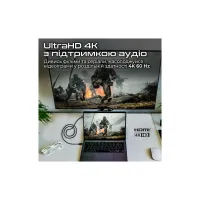 Кабель мультимедійний HDMI M to HDMI M 10.0m V2.0 black Promate (prolink4k60-10m) - 7