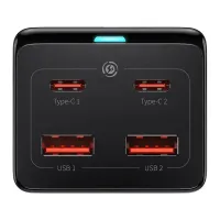 Зарядний пристрій Baseus AC + 2xUSB-C 100W + 2xUSB + cable USB-C to USB-C 100W 1.0m black (PSZM000401) - Зображення 5