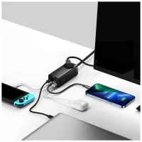 Зарядний пристрій Baseus AC + 2xUSB-C 65W + 2xUSB black (PSZM000901) - 10