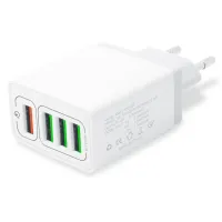 Зарядний пристрій XoKo QC-405 4 USB 6.2A White (QC-405-WH) - 1