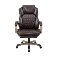 Офісне крісло Richman Преміо Пластик Річ Synchro Шкіра Спліт Темно-коричнева (R00000042322) - Зображення 2