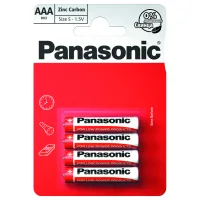Батарейка Panasonic AAA R03 RED ZINK * 4 (R03REL/4BP) - 1