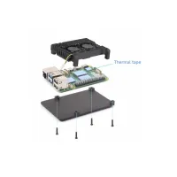 Корпус для Мікро ПК KUONGSHUN for Raspberry Pi 5 Alu 2 fans (RA787) - 5