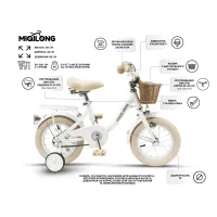 Дитячий велосипед Miqilong LS 12" білий (RBB-LS12-PEARL) - Зображення 12
