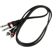 Інсертний кабель RockCable Patch Cable - 2 x RCA to 2 x TS Jack (1.5m) (RCL 20932 D4) - Зображення 1