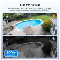 Реєстратор для відеоспостереження Reolink NVS8 без HDD (RLN8-410 без HDD) - 8