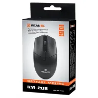 Мишка REAL-EL RM-208 USB Black - 10