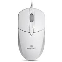 Мишка REAL-EL RM-211, USB, white - 2