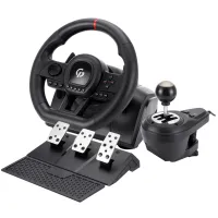 Кермо GamePro RW038PM з педалями та коробкою передач PC/XBOX360/XBOXONE/SWITCH/PS3/PS4 (RW038PM) - 1