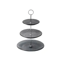 Фруктовниця Viva Monaco Триярусна 25 / 20 / 15 см Чорна (S3020T/S3-Black) - 1