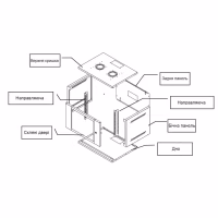 Шафа настінна Hypernet 12U 19" 542x400 розбірна Security Box (SB-40-12U-FLAT) - Image 5