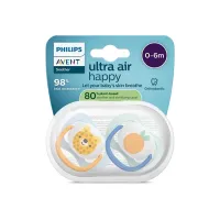 Пустушка Philips AVENT Ultra Air 0-6 місяців 2 шт жовто-блакитна (SCF080/23) - Зображення 2