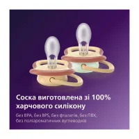Пустушка Philips AVENT Ultra Air 0-6 місяців 2 шт нейтральна, день/ніч (SCF087/09) - Зображення 9