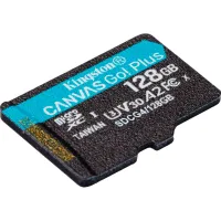 Карта пам'яті Kingston 128GB microSDXC сlass 10 UHS-I U3 V30 A2 Canvas Go Plus G4 (SDCG4/128GBSP) - 2