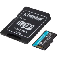 Карта пам'яті Kingston 64GB microSDXC сlass 10 UHS-I U3 V30 A2 Canvas Go Plus G4 (SDCG4/64GB) - 2