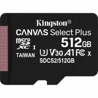 Карта пам'яті Kingston 512GB microSDXC class 10 UHS-I U3 V30 A1 Canvas Select Plus (SDCS2/512GBSP) - 1