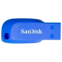 USB флеш накопичувач SanDisk 64GB Cruzer Blade Electric Blue USB 2.0 (SDCZ50C-064G-B35BE) - 1
