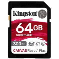 Карта пам'яті Kingston 64GB class 10 UHS-II U3 Canvas React Plus (SDR2/64GB) - 1