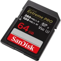 Карта пам'яті SanDisk 64GB SD class 10 UHS-I U3 V60 R280/W100MB/s Extreme PRO (SDSDXEP-064G-GN4IN) - 2