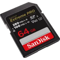 Карта пам'яті SanDisk 64GB SD class 10 UHS-I U3 V60 R280/W100MB/s Extreme PRO (SDSDXEP-064G-GN4IN) - 3