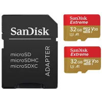 Карта памяти SanDisk 32GB microSD class 10 UHS-I U3 V30 A1 Extreme (SDSQXAF-032G-GN6AT) - Изображение 1