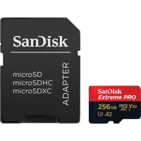 Карта пам'яті SanDisk 256 GB microSDXC UHS-I U3 Extreme Pro+SD Adapter (SDSQXCD-256G-GN6MA) - 1