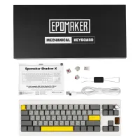 Клавіатура Epomaker Shadow-X 70 Mulan Switch Hot-Swap LCD Screen RGB Wireless/Bluetooth/USB UA White (SHX-W-M) - 12