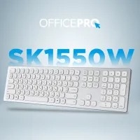 Клавіатура OfficePro SK1550 Wireless White (SK1550W) - 4