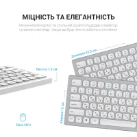 Клавіатура OfficePro SK1550 Wireless White (SK1550W) - 6
