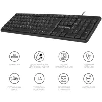 Клавіатура OfficePro SK166 USB Black (SK166) - 8