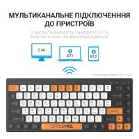 Клавиатура OfficePro SK955B Wireless/Bluetooth Black (SK955B) - Изображение 12