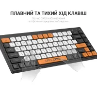 Клавиатура OfficePro SK955B Wireless/Bluetooth Black (SK955B) - Изображение 6