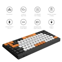 Клавиатура OfficePro SK955B Wireless/Bluetooth Black (SK955B) - Изображение 10