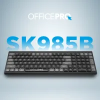 Клавіатура OfficePro SK985B Wireless/Bluetooth Black (SK985B) - Зображення 7