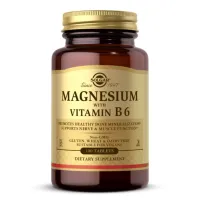 Мінерали Solgar Магній з вітаміном B6, Magnesium with Vitamin B6, 100 таблет (SOL01720) - Зображення 1