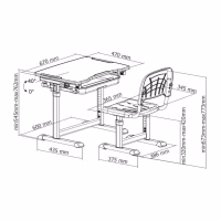 Парта со стулом Cubby Sorpresa Grey (222045) - Image 8