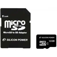 Карта пам'яті Silicon Power 16Gb MicroSD class 10 (SP016GBSTH010V10SP) - 1