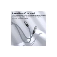 Дата кабель USB-C to USB-C 1.2m Promate (springy.grey) - Зображення 6