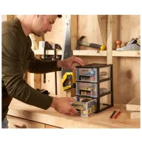 Ящик для інструментів Stanley вертикальний з 3-ма висувними відділеннями, пластмасовий, 239x180x302 мм (STST40711-1) - 5