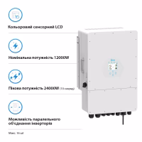 Солнечный инвертор Deye SUN-12K-SG02LP1-EU-AM3 12kW (SUN-12K-SG02LP1-EU-AM3) - Image 2